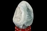 Crystal Filled Celestine (Celestite) Egg Geode - Madagascar #140275-2